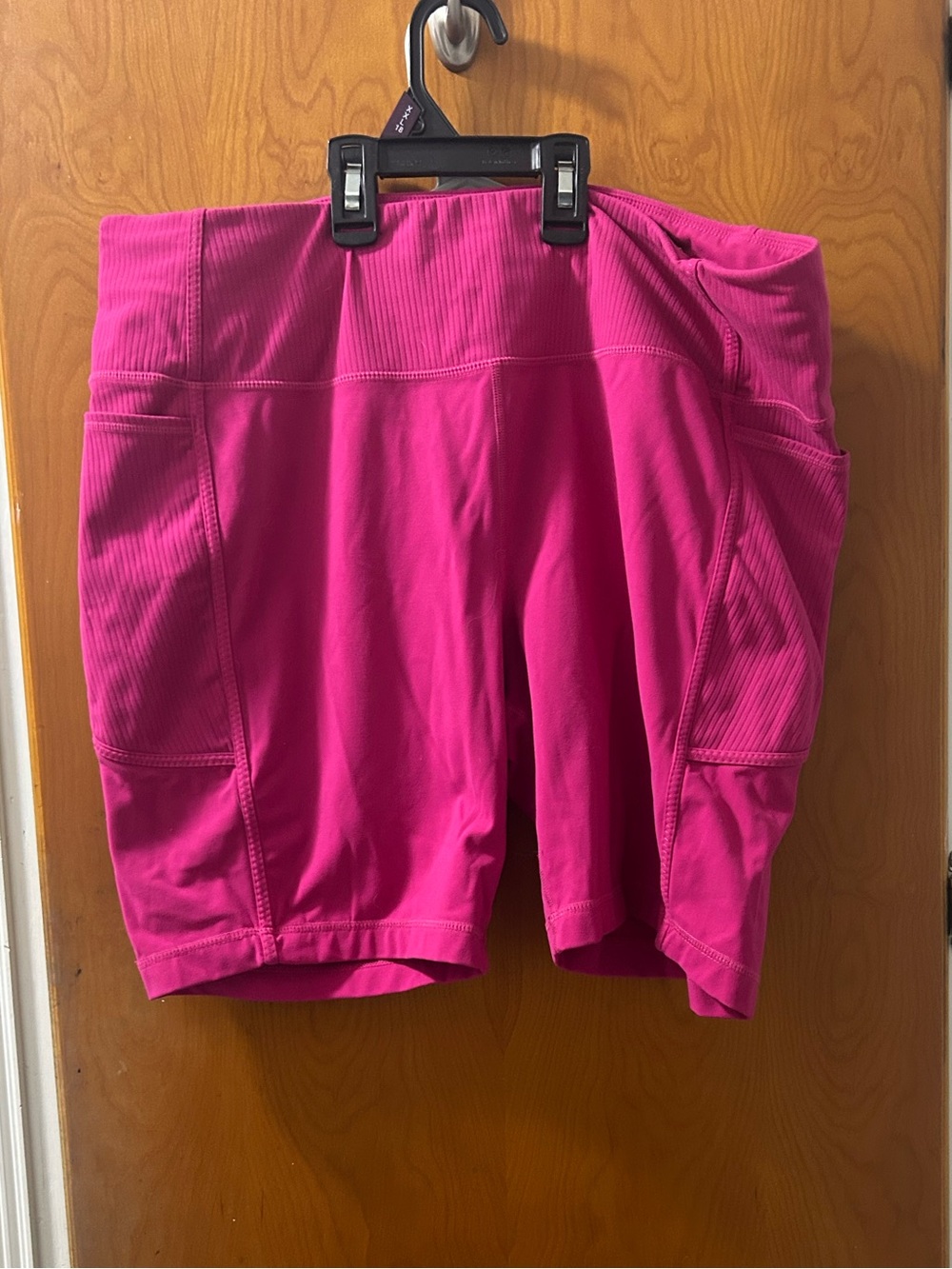 Mondetta Hot Pink Women's Bike Shorts with Side Pockets